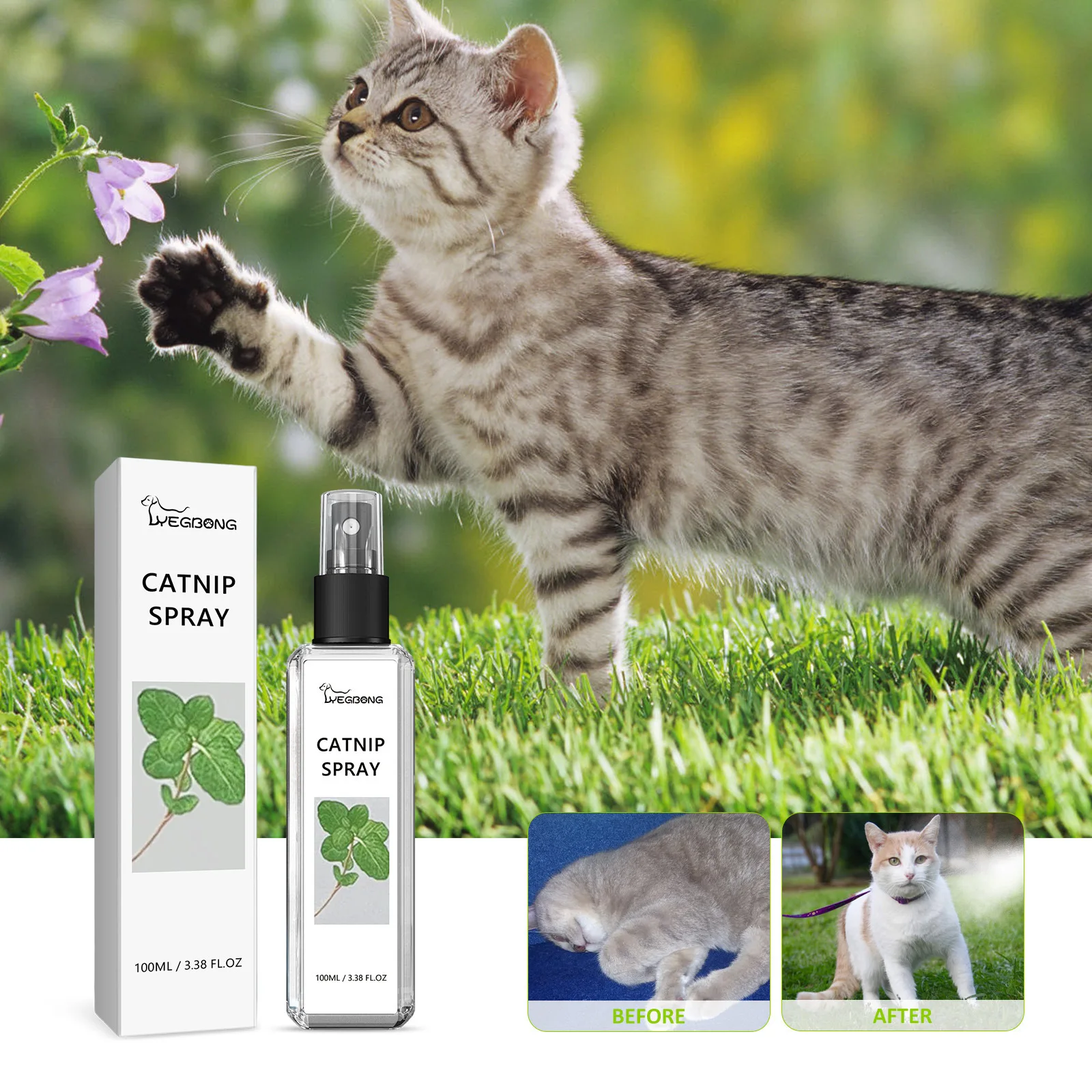 100ml Catnip Cat Joy Spray Celery Pets Catnip Spray Celery Pets Herbal Cat Joy Natural Plant Catnip Cats Attract Spray