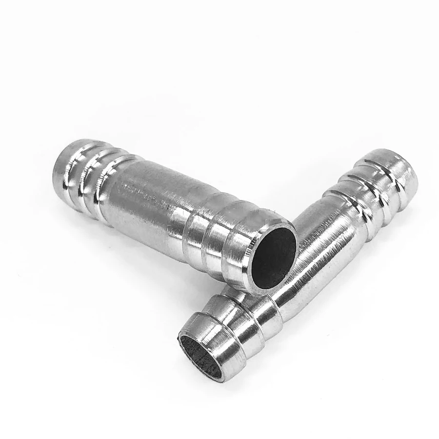 

8/10/12/13/15/16mm Hose Barb 304 Stainless Steel Barbed Pipe Fitting Double Head Pagoda Joint Connector Air Gas Water Fuel