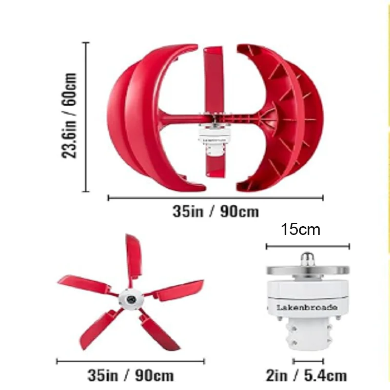 컨트롤러가 있는 12V 풍력 발전기 해양 가로등 발전기 낚시 보트 테라스 캐빈 선박용 녹 방지