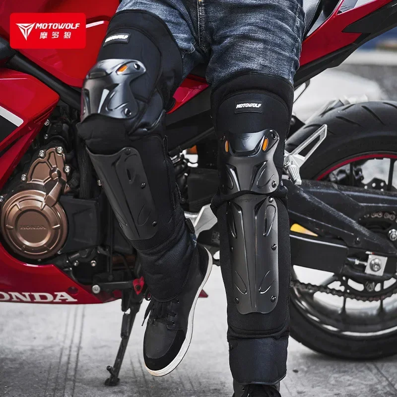 Motorcycle Winter Velvet Long Warm Knee Pads Winter Windproof Electric Vehicle Windshield Leg Pads Extended Anti-drop Knee Pads