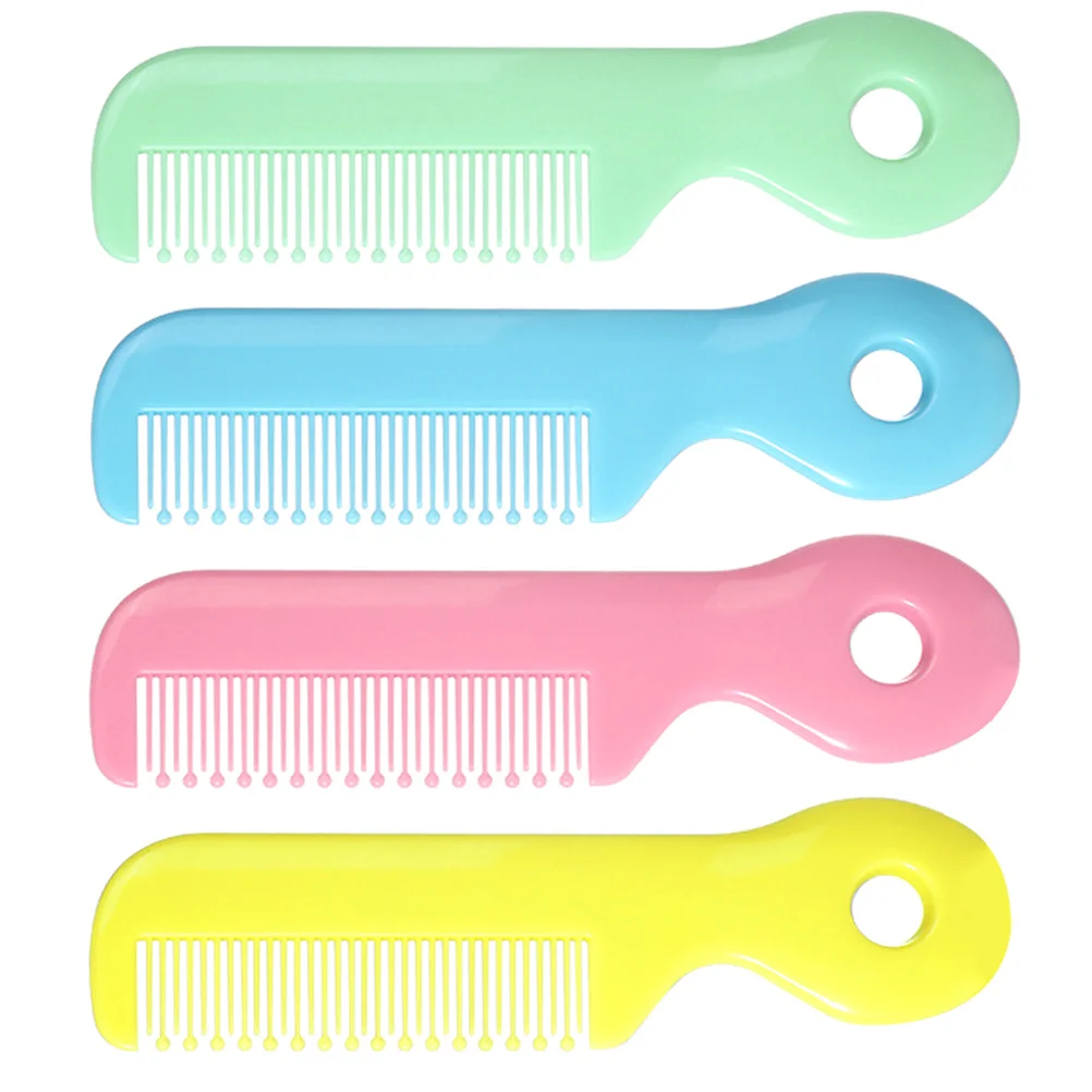 

4Pcs Baby Comb Set Safe ABS Round Teeth Detangle Toddler Hair Groomer Infant Hair Cleaning Tool Lightweight Portable