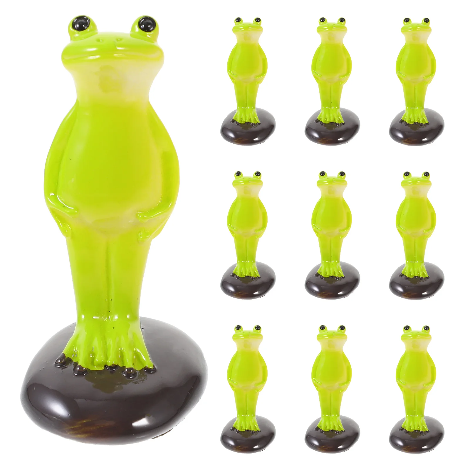 

10Pcs Resin Frog Decors Funny Mini Frog Home Decor Desktop Garden Micro Landscape Ornaments Office Table Decoration