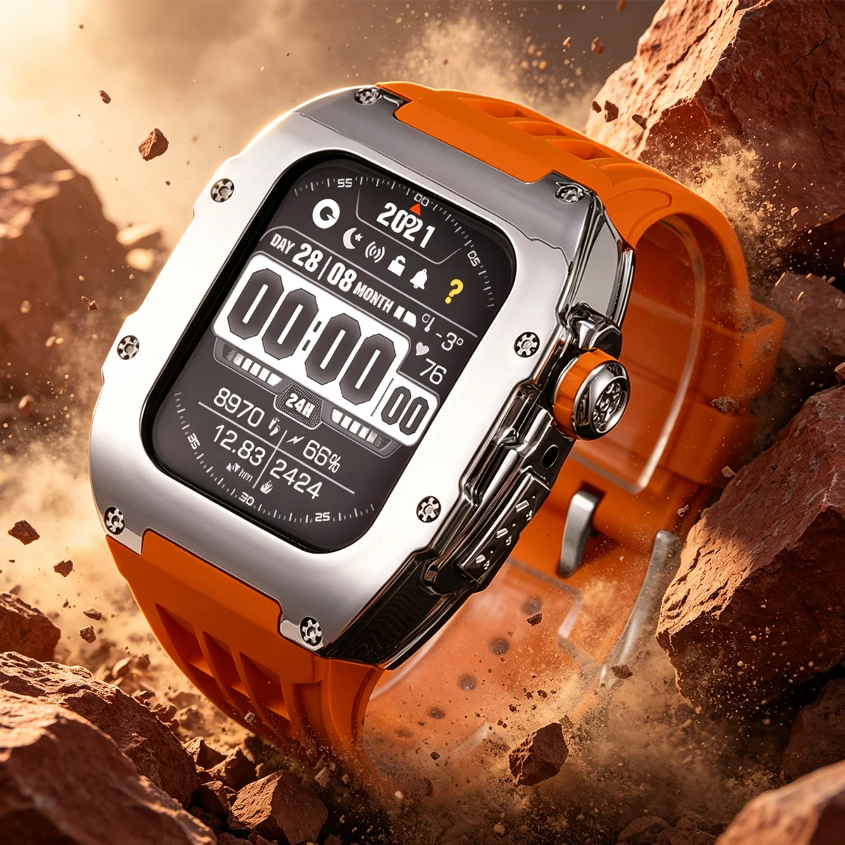 Apple Watch 44mm 45mm用ラグジュアリーモ - Luxury Watch Kit のレビューと価格
