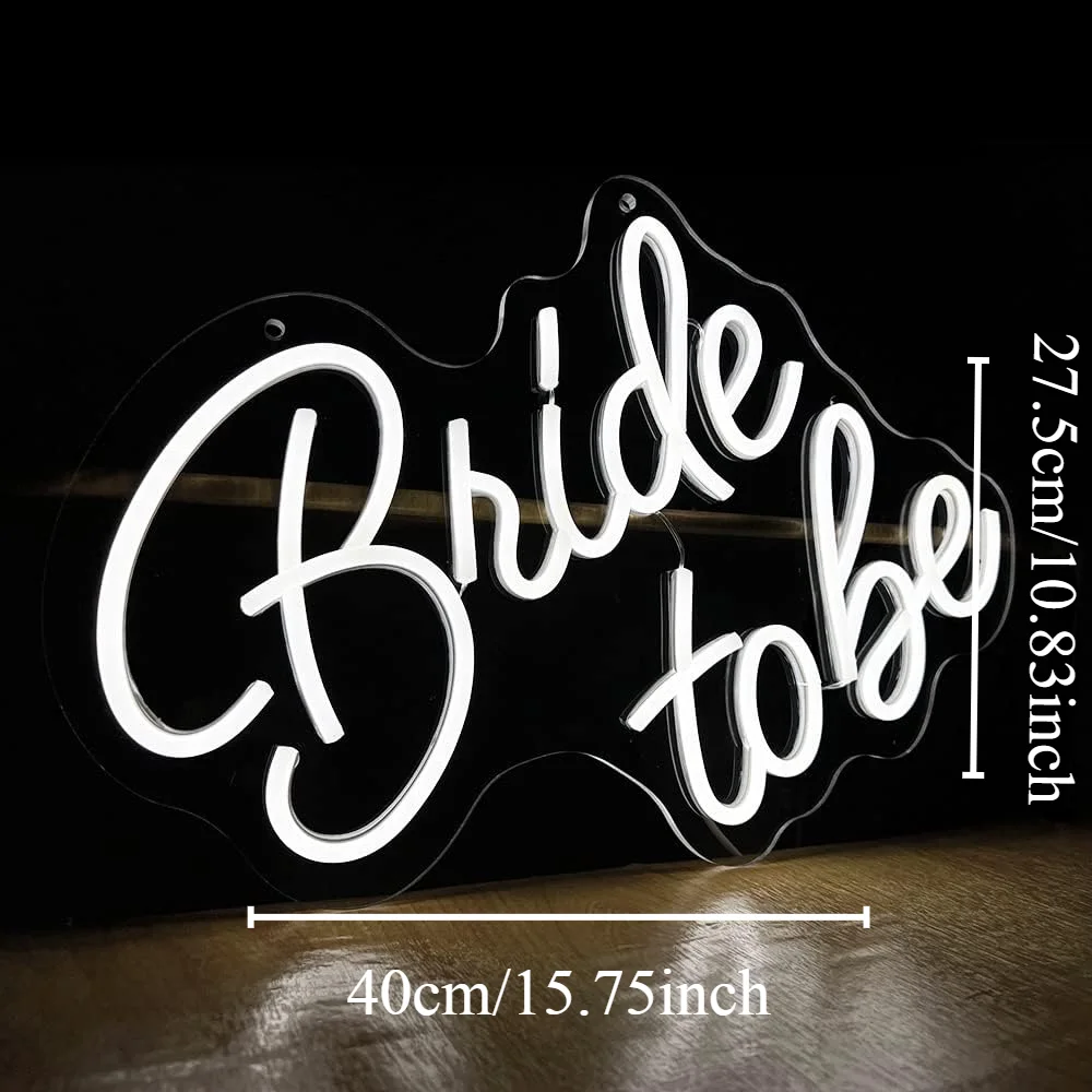Неоновая вывеска невесты, светодиодная буква, неоновая вывеска, настенный декор для девичника, душа, помолвка, подарки для девочек, питание от USB