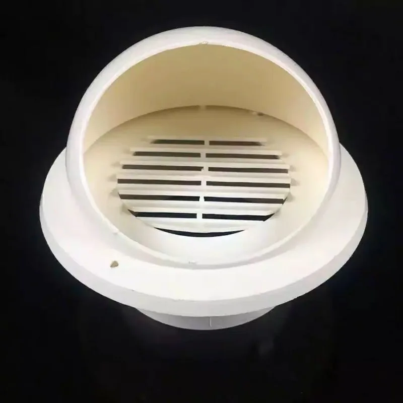 Grille de Ventilation murale ronde en PVC, Grille de Ventilation de plafond, couvercle de sortie de chauffage et de refroidissement, capuchon de Ventilation étanche
