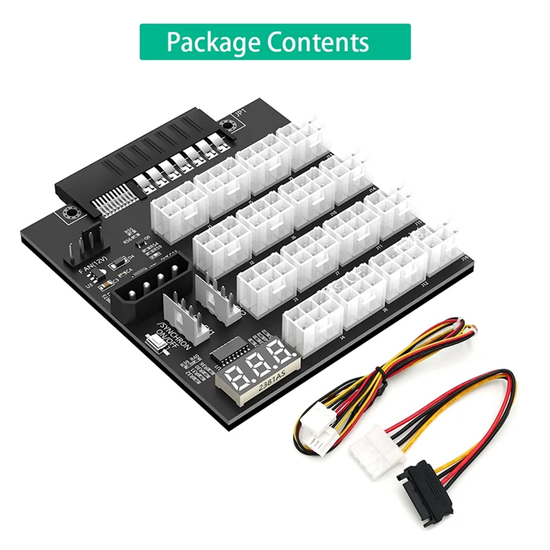 AY14 -ATX 12X6pin Power Supply Breakout Board Adapter With Flash LED For HP 733428-101 720620-B21 830272-B21 720478-B21