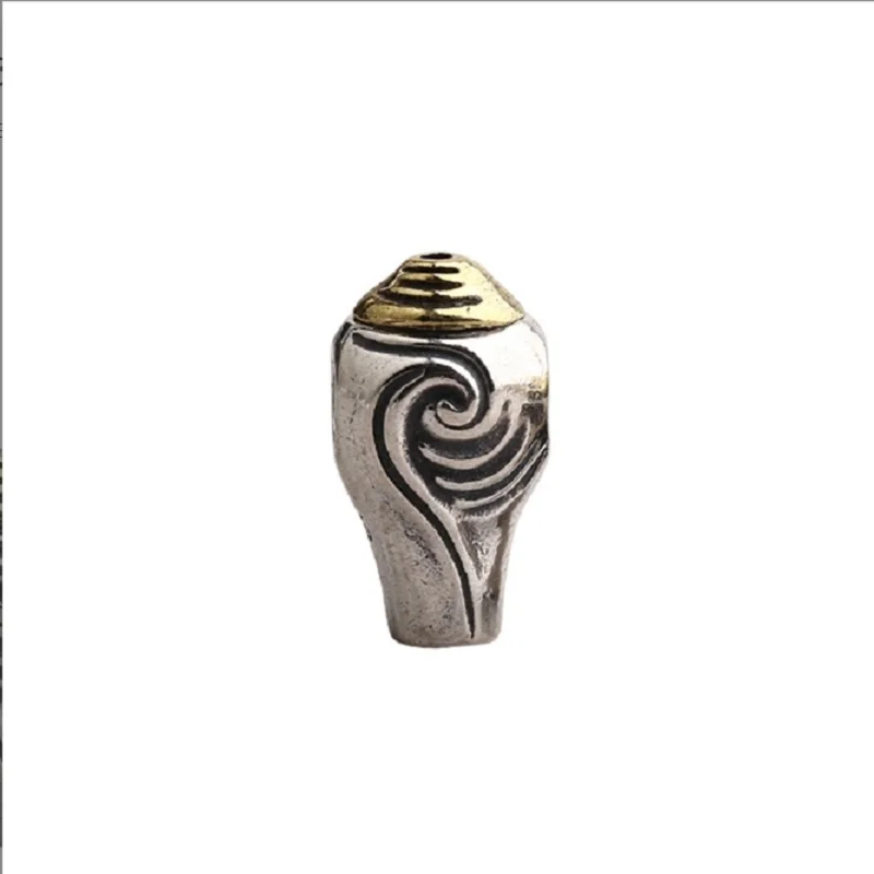 100% 925 Silver Tibetan Conch Shell Guru Bead Mala's Accessories Buddhist Prayer Beads Three-way Beads