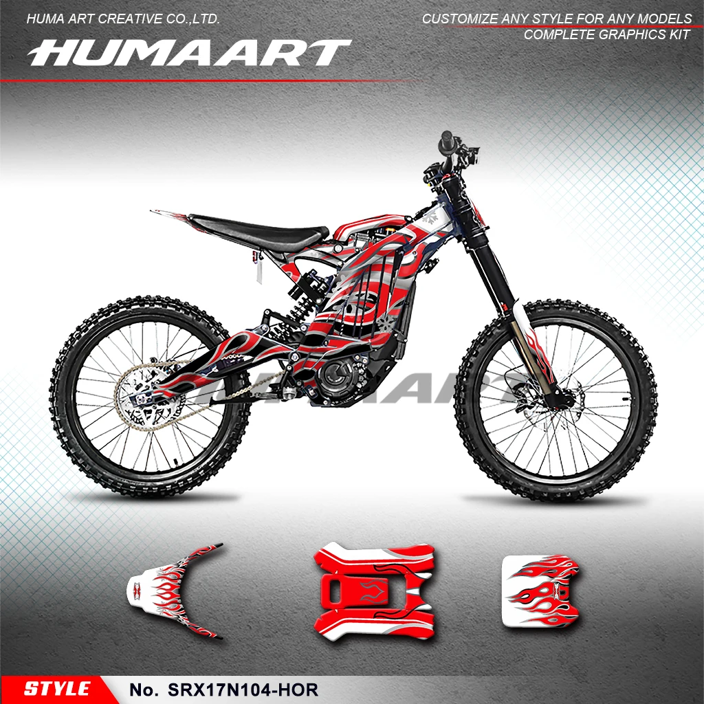 

HUMAART Racing Graphics Vinyl Decal Kit for Light Bee X/S Bike Segway X160, SRX17N104-HOR