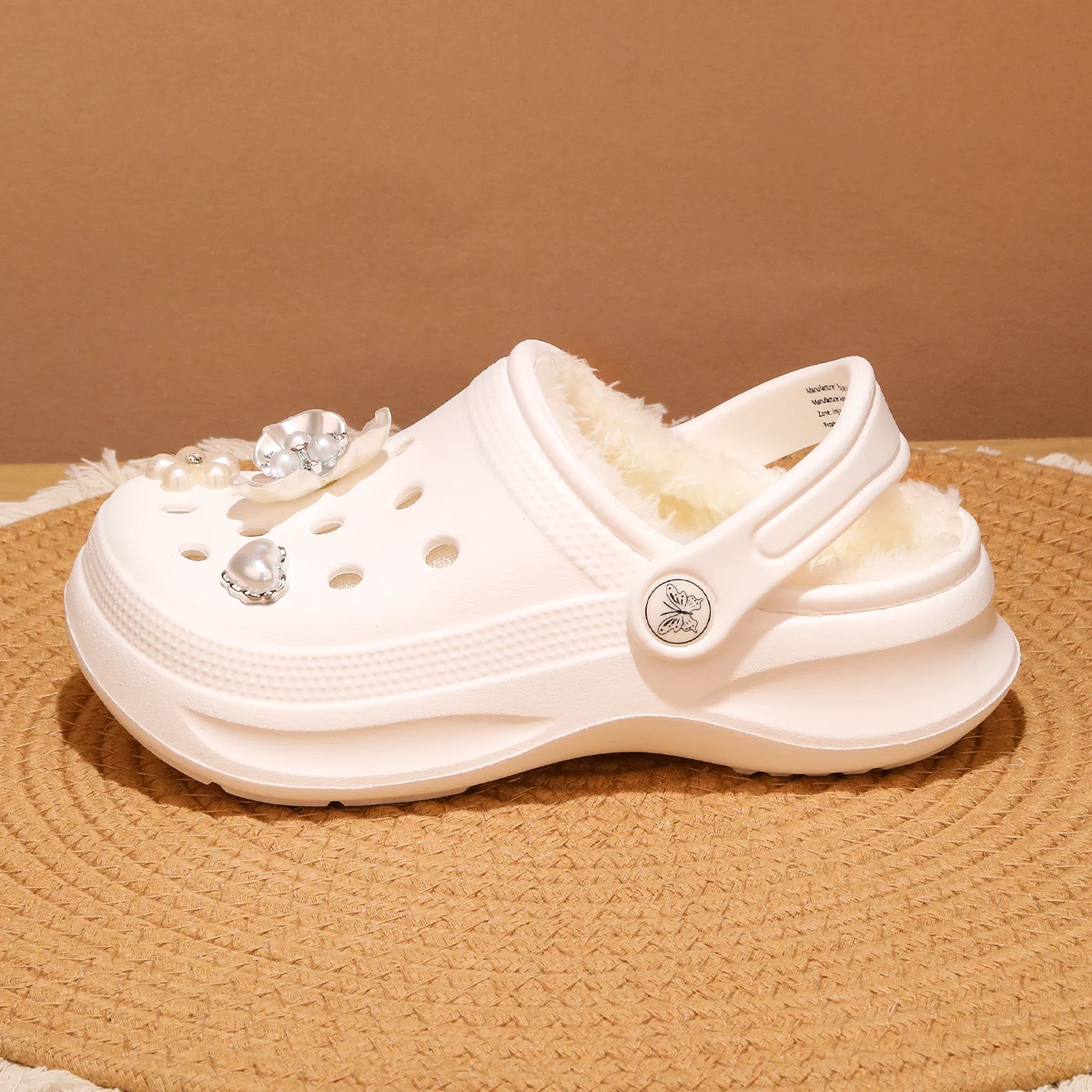 Kinder-Clogs und -Mules mit Fellfutter, leichte Garten-Schuhe mit Baumwollfutter, warme Hausschuhe für Jungen, Mädchen und Kleinkinder, 168. – Detail 5