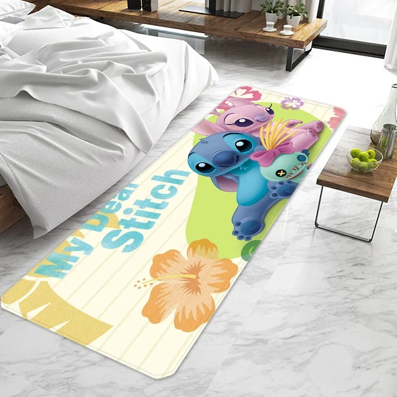 Stitch Funny Disney Door Mat Entrance Doormat Non-slip Washable Kitchen Carpet Living Room Hallway Rugs Door Mats Bathroom B # 0