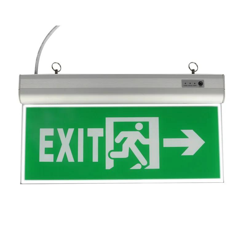 Acrylic Fire Arrow for Emergency Evacuation, Hanging Type, Exit, 110-220V