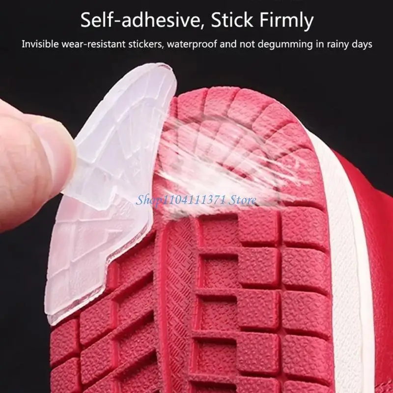 

P9FC Heel Rubber Shoe Pads Stickers NonSlip Soles Heel Outsoles Pad Enduring