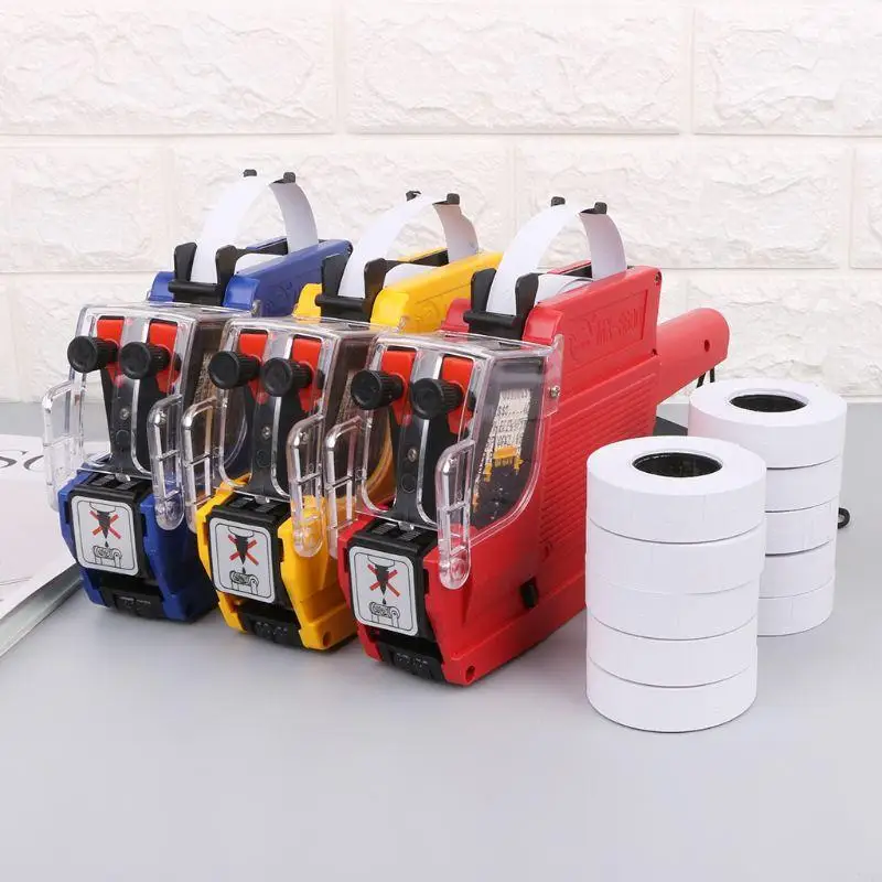 

T21C Price Label 10 Rolls Double Row Blank Record Marking Accessories Tags Supplies