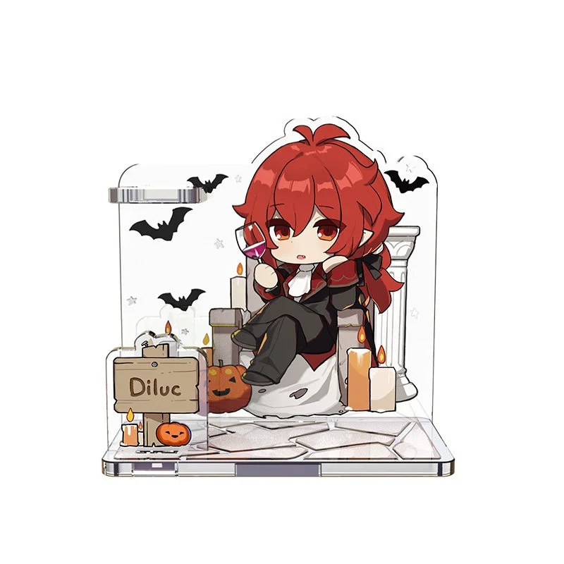 Sunsyea Genshin Tác Động Chính Thức Merch MiHoYo Ban Đầu Xác Thực Halloween Túi Đeo Chéo Nữ Series Acrylic Chấp Bút Đứng Tiểu Hutao