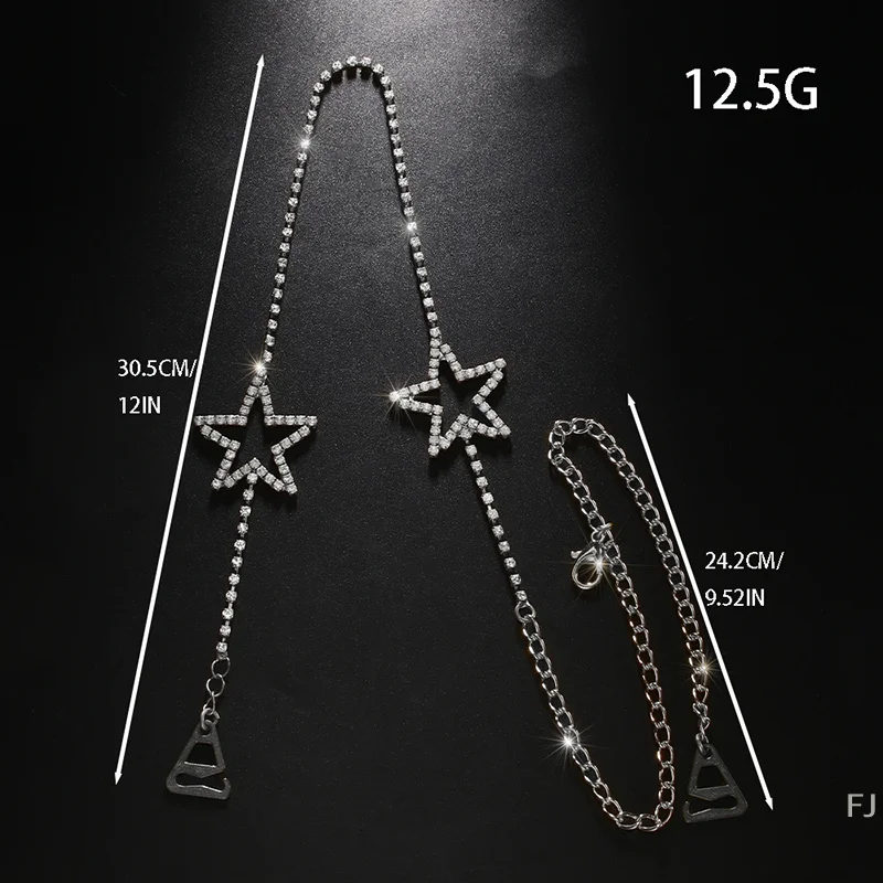 [YU] 1PC Strass Unterwäsche Strap Metall Einstellbare Schulter Kette Elegante Schmetterling Schulter Gurt frauen Zubehör