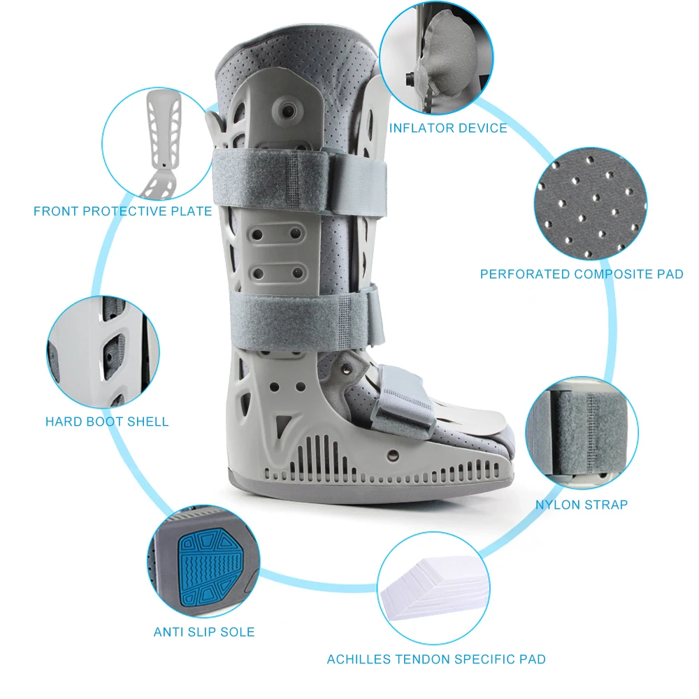 1PCS Air Walker Fracture Boot Walking Protection Boot Inflatable for Broken Foot Fractures Sprains Fits Left or Right Foot Ankle