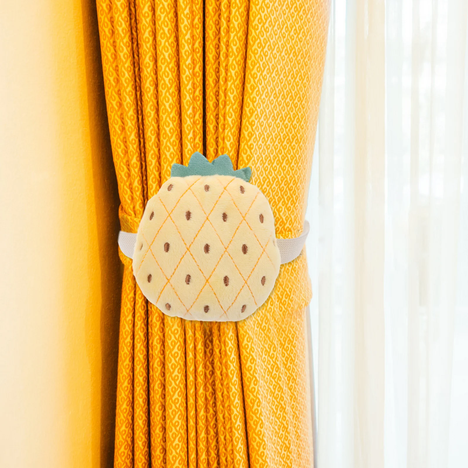 2 шт., занавески с фруктами и рисунком, подхваты, имитация фруктов, декоративный ремешок для гостиной, спальни, свадьбы, дома, окна