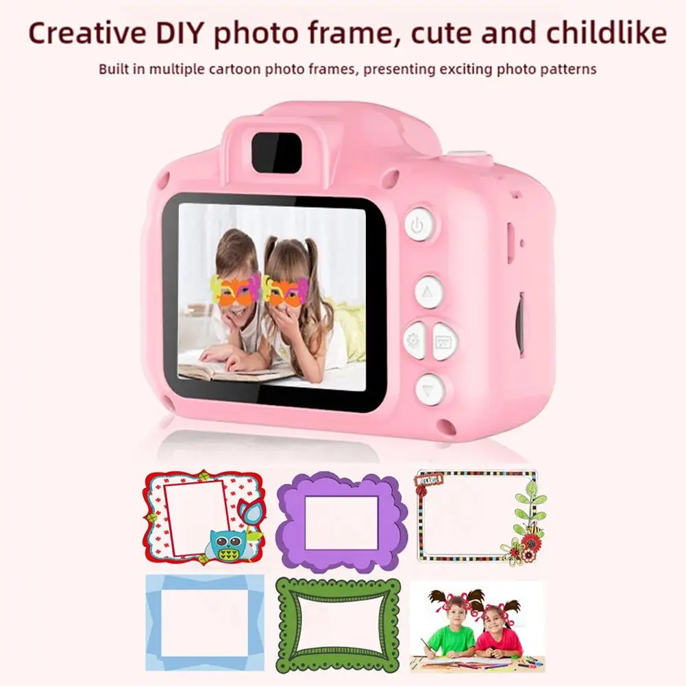 Children's Mini Version Cartoon Digital Camera HD Dual Camera Photo/Video Recording Children's Birthday Gift Game Music Toy