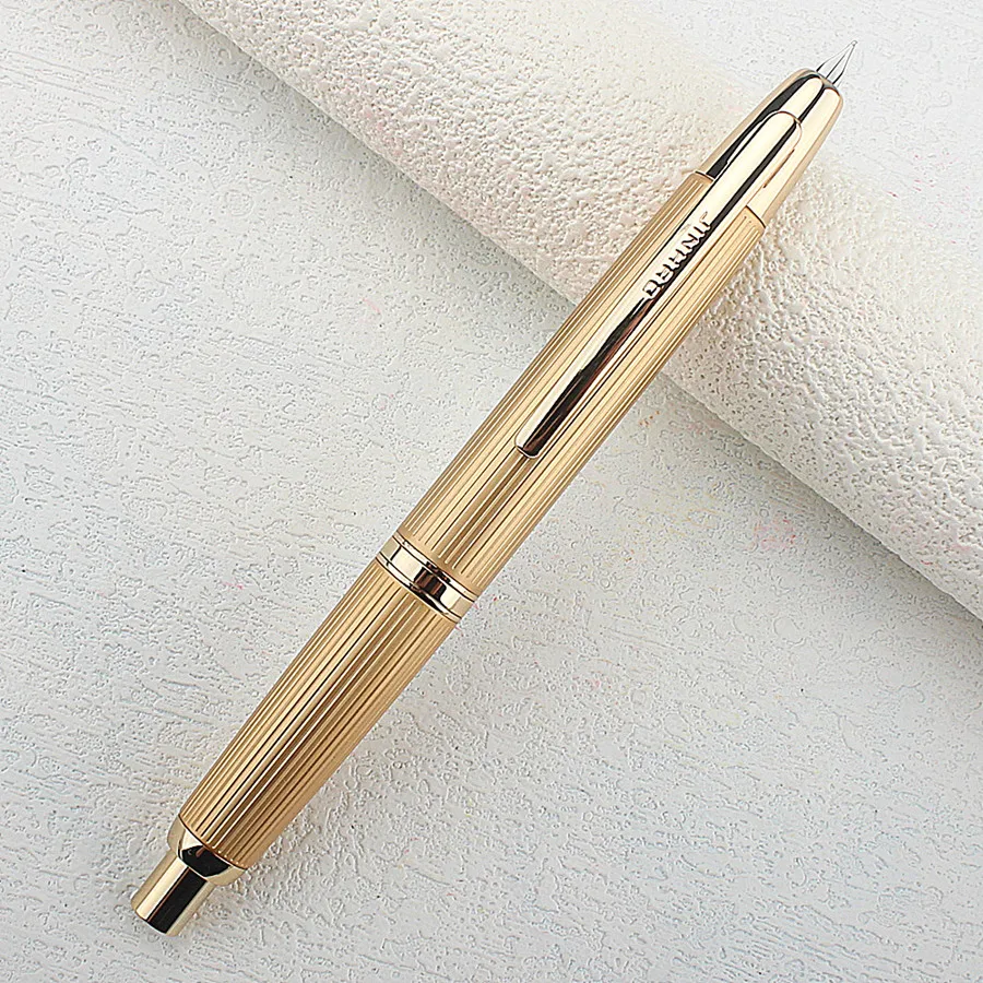 JINHAO 10 Press Fountain Pen Retractable EF/F Nib Metal With Clip Writing Ink Pen Converter School Supplies Stationery PK A1 A2