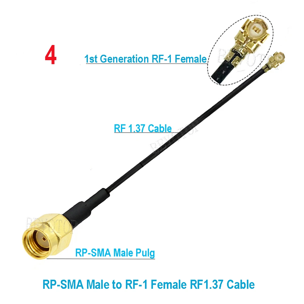 10PCS RF1.37 Cable Waterproof SMA Female to uFL/u.FL RF-1Female Jack  WIFI Antenna RF Cable RG1.37MM Pigtail Extension