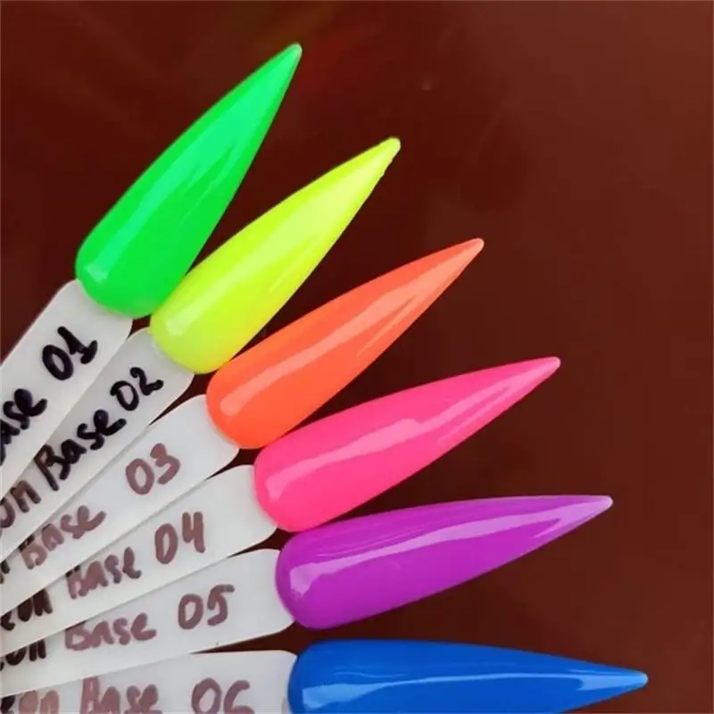 Polvo acrílico para uñas de Color Pastel, pigmento de neón, polvo de cristal fluorescente, extensión de tallado de inmersión, 1 OZ (30g)