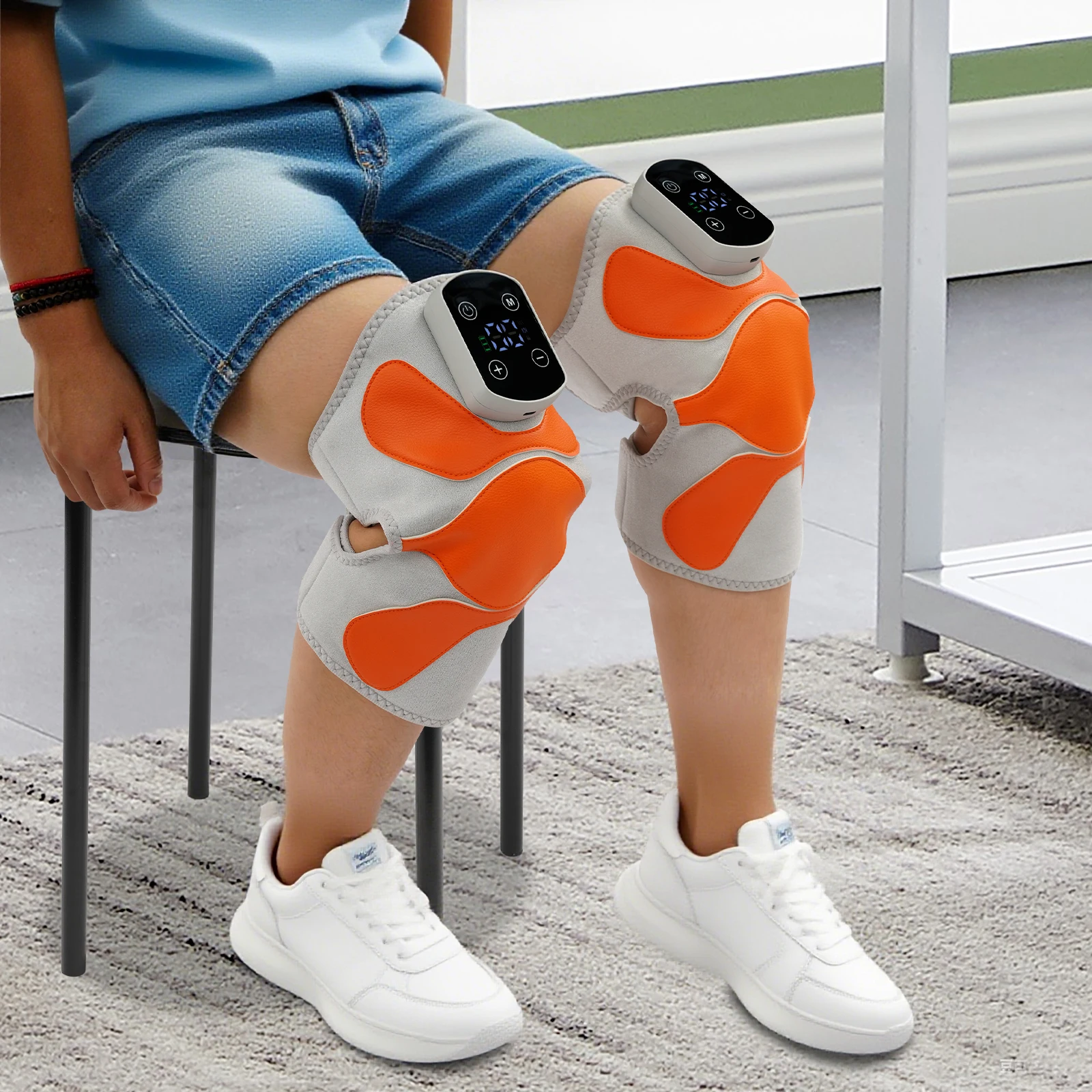 

Massage Knee Pads, Knee Massager, Heating and Vibrating Knee Massager