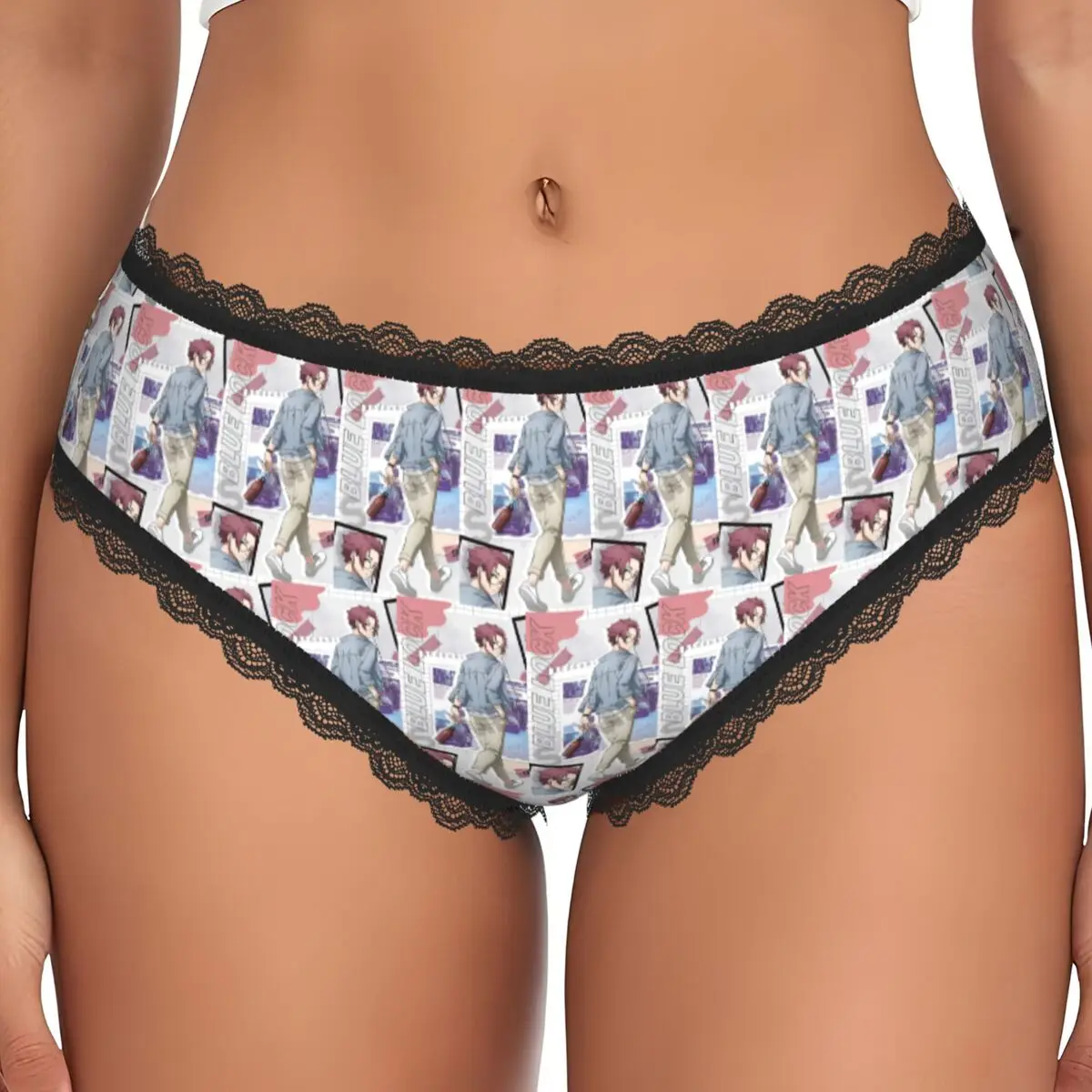 Custom Itoshi Sae Blue Lock Cartoon Anime Panties Briefs Women's Comfort Briefs Underwear Breathable Female Underpants