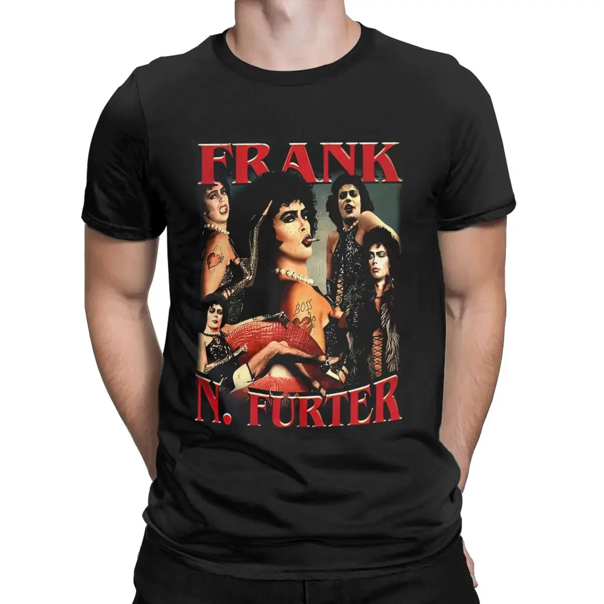 Short Sleeve Crew Neck Tee Shirt Summer T-Shirts Frank N. Furter The Horror Picture Show 100% Cotton Clothing Awesome tee