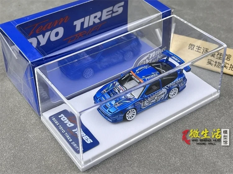 

MicroTurbo 1/64 180SX Metallic Blue Birthday Gifts Hobby Display Simulation Collection