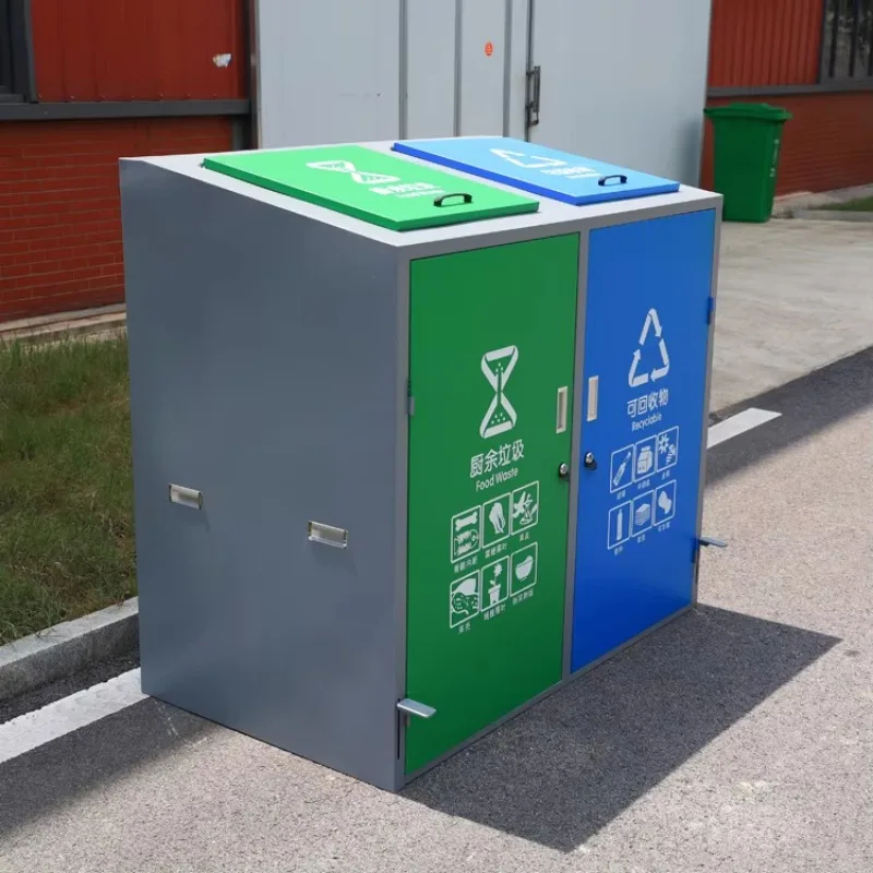 Large-capacity Foot Garbage Drop-off Point Dumpster 240L Community School Scenic Spot with Lid Outdoor Classified Garbage Cans