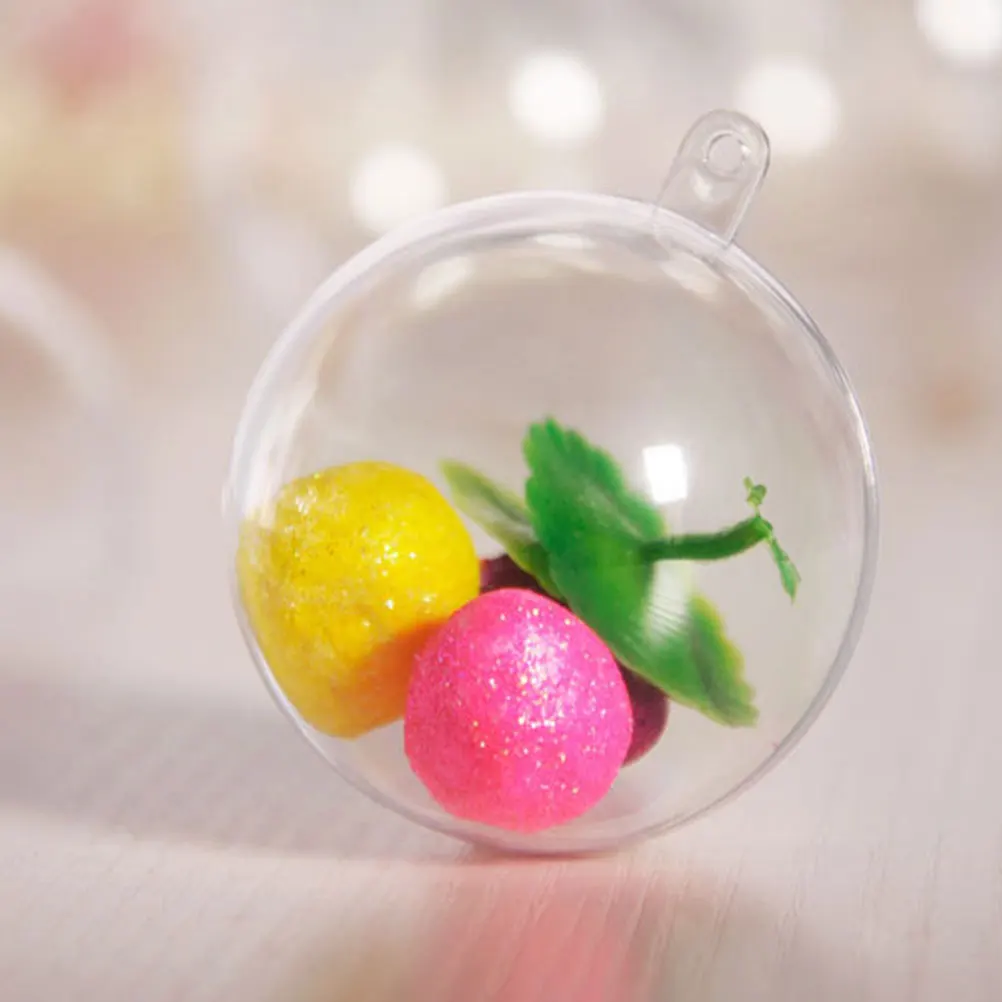

30 Pcs Clear Float Balls 3cm Fillable Ornaments Plastic Party Supplies Aquarium Decor Hanging Transparent Balls Wedding