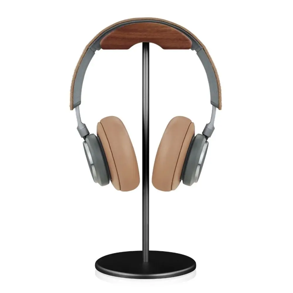 Kopfhörerhalter aus Walnussholz, Aluminiumlegierung, Tisch- und Schreibtischhalterung, Gaming-Headset-Halter, stabile Metallbasis, hohe Qualität. – Detail 3