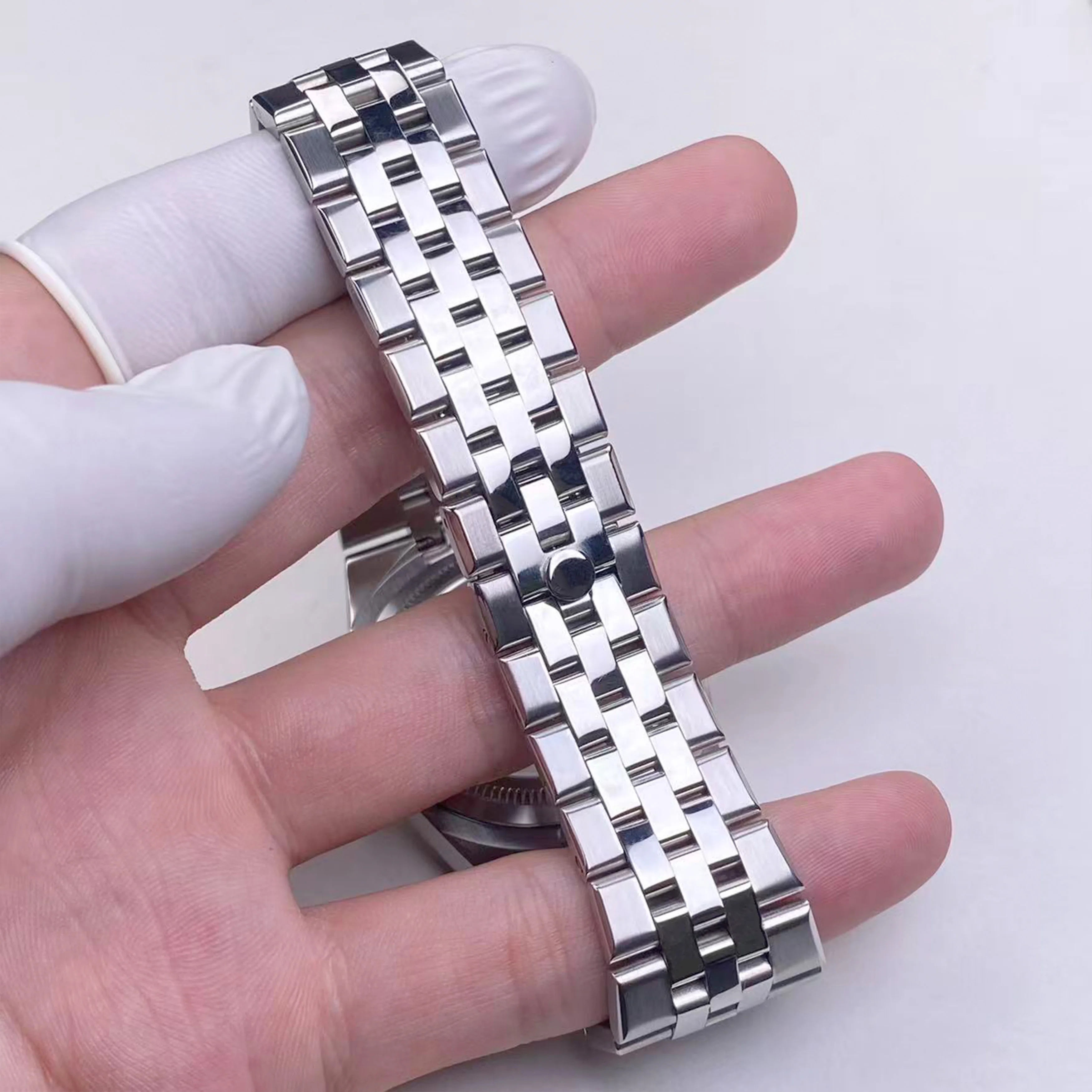 Para land-dweller 39.5mm nh35 caixa de relógio vidro safira à prova dwaterproof água caber 33.8mm dial com movimento nh35 nh36 peças relógio masculino