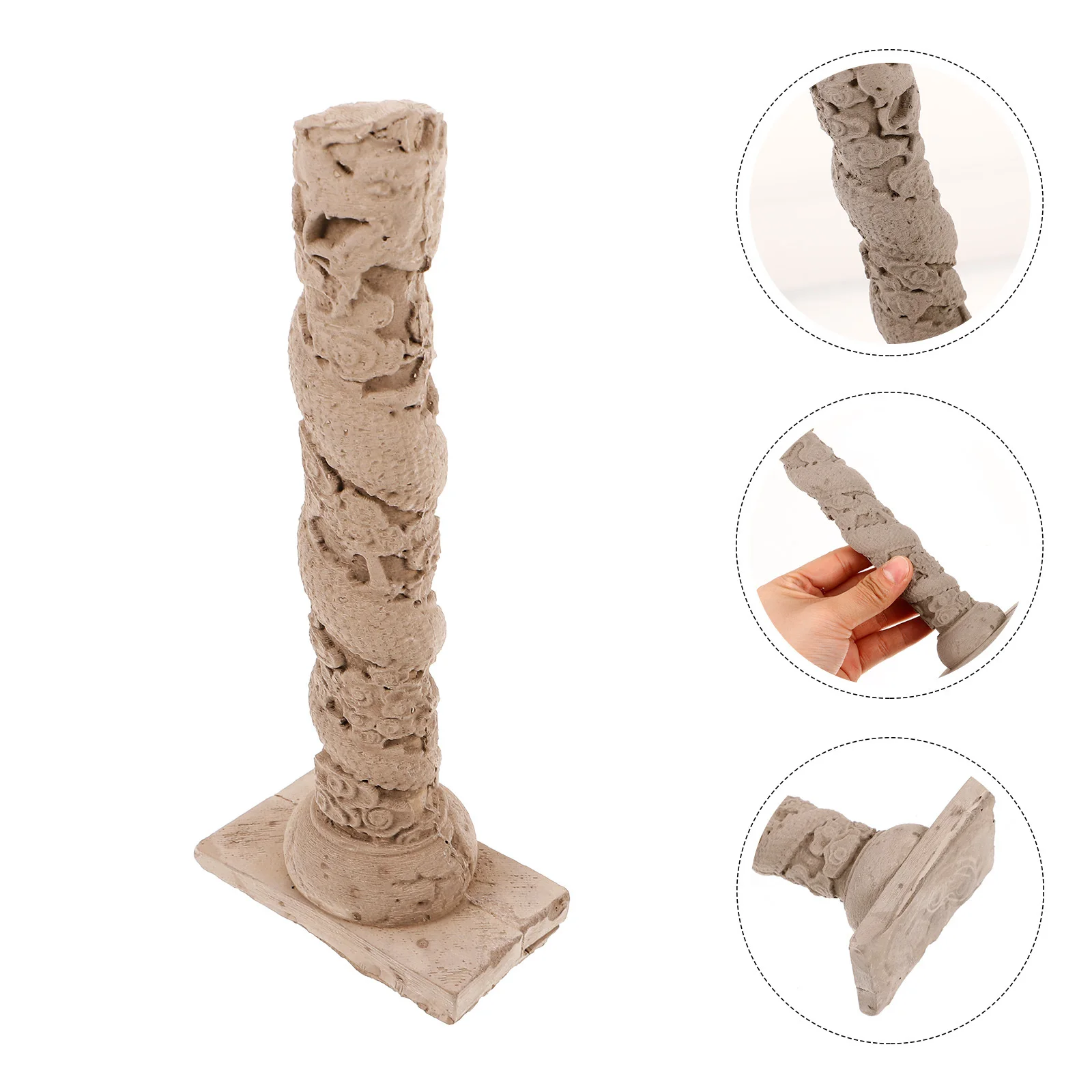 

Roman Column Fish Tank Decor Cement Craft Aquarium Ornament Shrimp Hideout Aquarium Landscape Fish Tank Supply