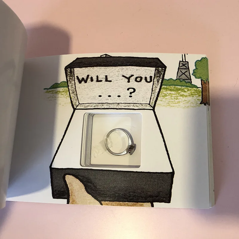 Creative Trends Diy Propose Gift Flip Flap Book Can Hide The Marriage Ring Carton Flippist Flipbook,magic Tricks Props