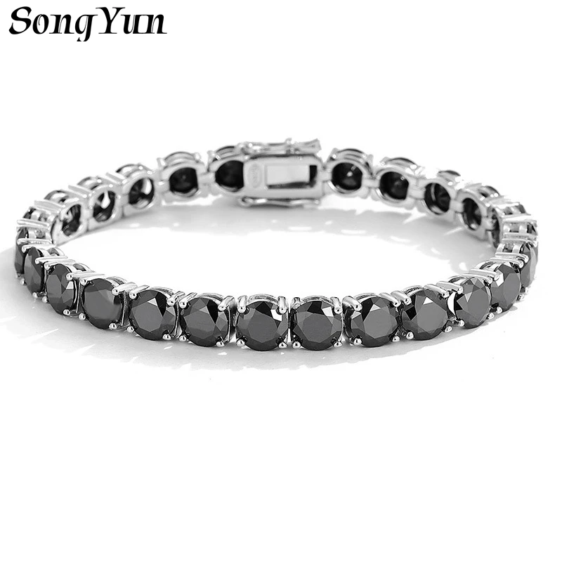 

SONGYUN Designer Jewelry 925 Sterling Silver Bracelet Moissanite Diamond Cuff Formal for Bride 18K Gold Plated SYT Patent Bangle