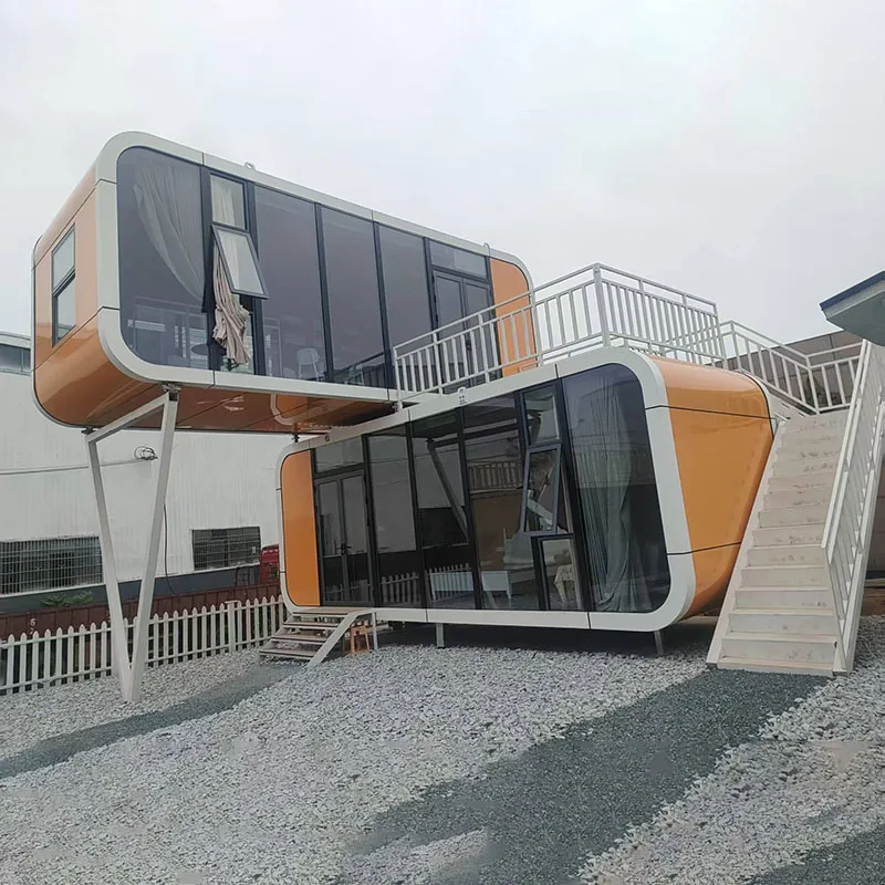 Double-Layer Apple-Inspired Prefabricated Container House Feature Factory Office Cabin House(Please Inquiry Shipping fee