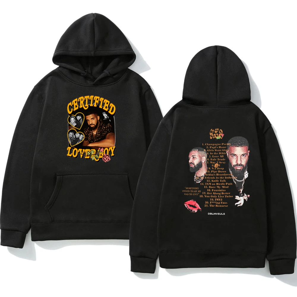 

New Certified Lover Boy Album Pullover Men Women Hip Hop Rapper Drake Boy Oversized Hoodie Streetwear Hooded Sweatshirt Clothing