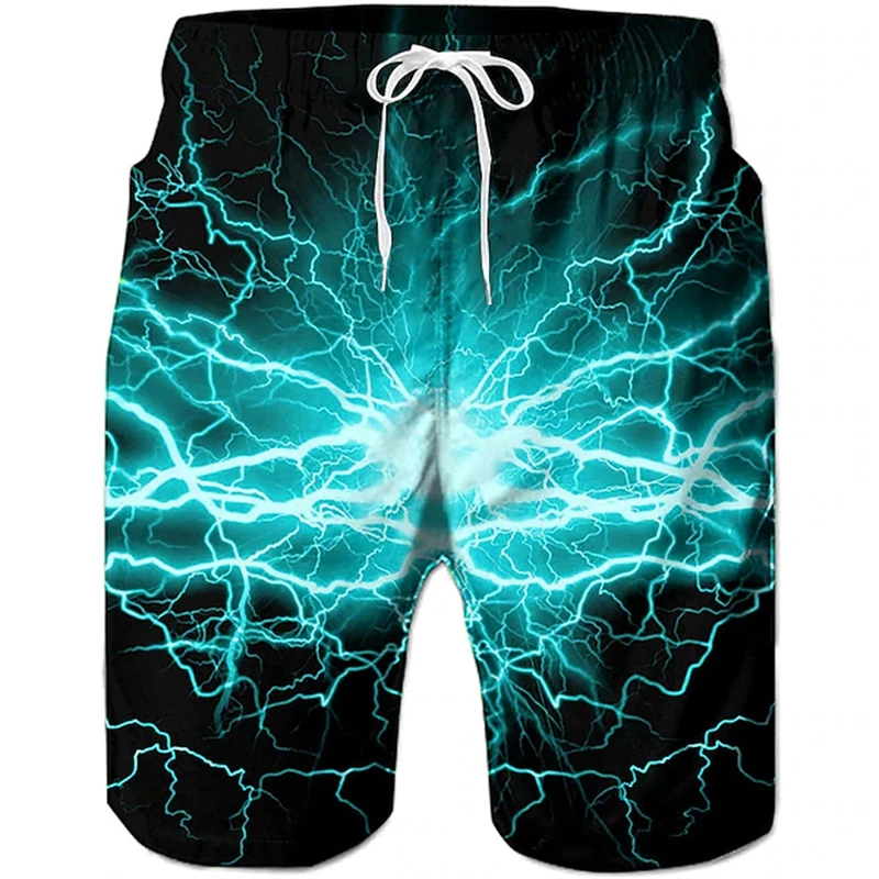Personality Seawater 3D Printed Shorts Men\'s Hawaii Swim Shorts Summer Casual Vacation Beach Trunks Kids Oversized Board Pants