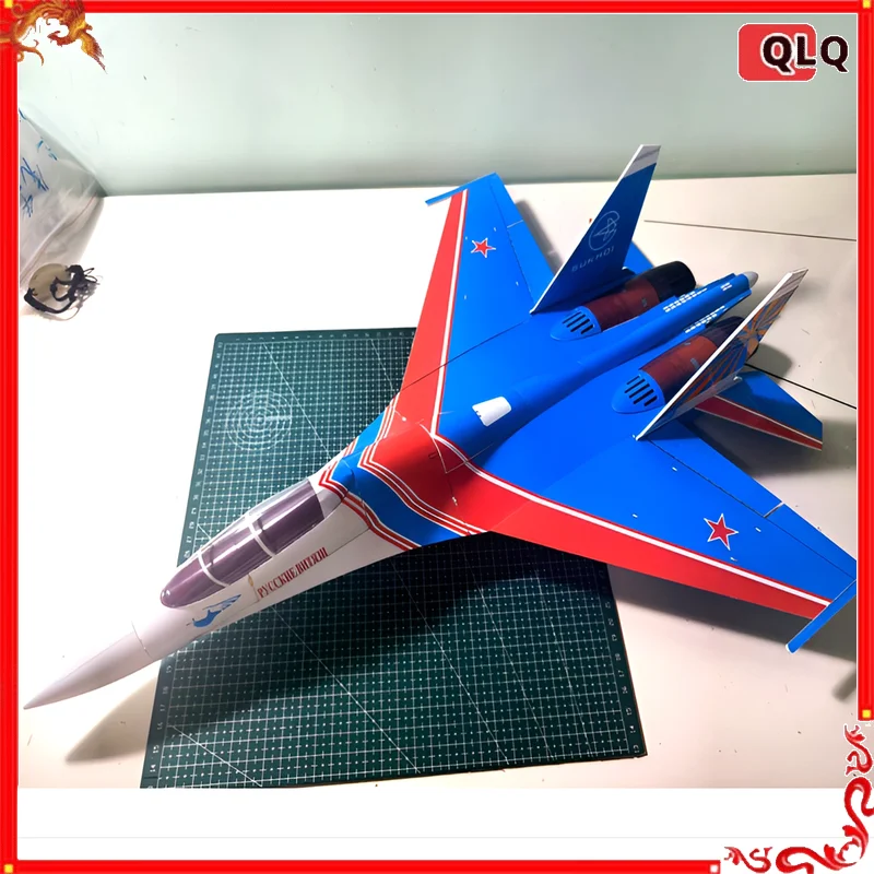 Su-27 Ducted Fan Rc Fighter Dual 30mm Edf Power Diy Assembled Fixed-Wing Jet Realistic Scale Aircraft Desktop Ornament Model