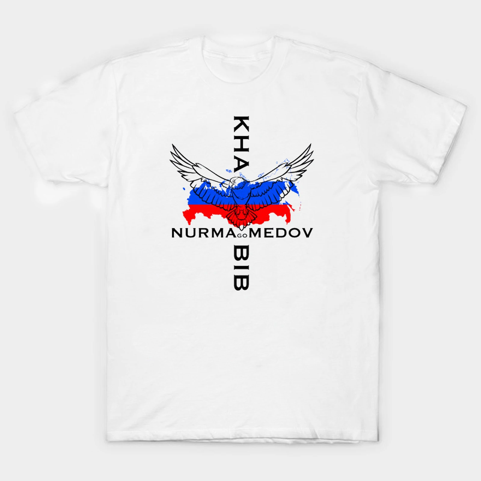 

Russian Pride The Eagle Khabib Nurmagomedov T Shirt. New 100% Cotton Short Sleeve O-Neck Casual T-shirts Loose Top Size S-3XL