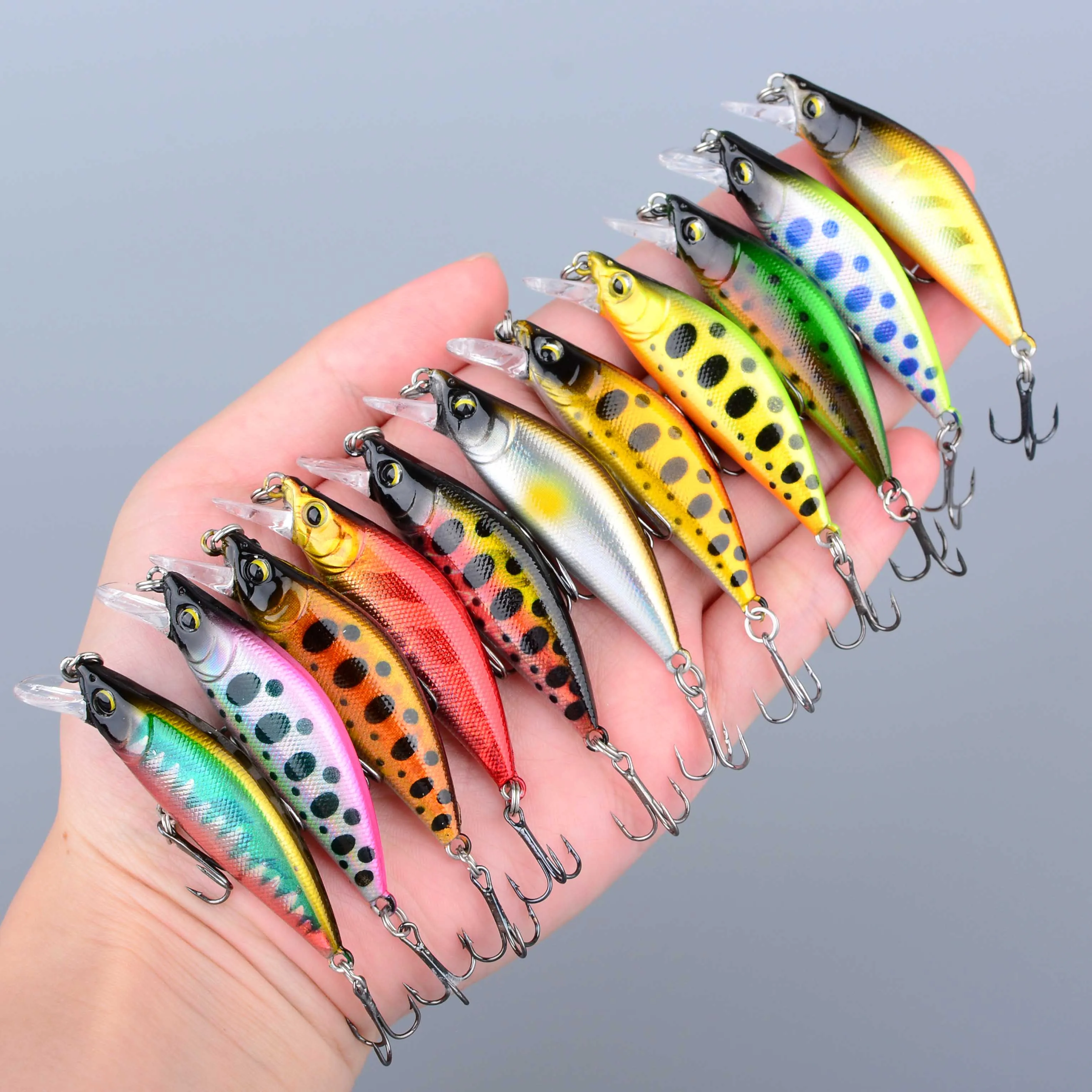 Señuelo minnow mini wobbler hundible para perca en aguas profundas - imagen 3
