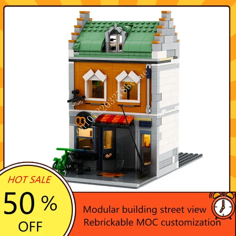 2470PCS Modulaire MOC Custom Street View Architectuur Modelbouw DIY Creatieve montage Educatief gebouw Puzzel Speelgoedbundel