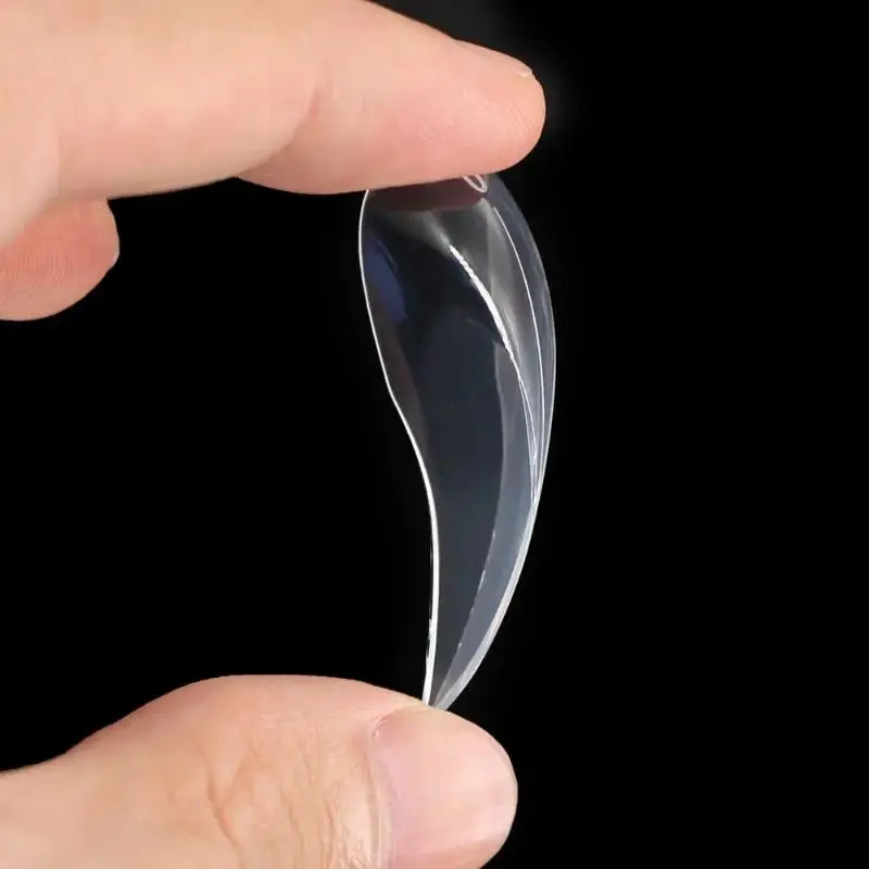 Gotische stijl helder kort gebogen stiletto nageltips nagel dubbele vorm nagelverlenging 3D kattenklauw sculpturale nagels volledige dekking mallen