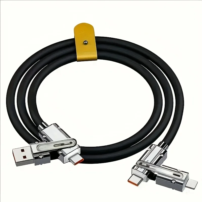 4in1 120W USB Type-C to Type-C PDケーブル 3in1 PD 100W急速充電データケーブル iPhone、Samsung、Xiaomi対応 データ充電ワイヤー