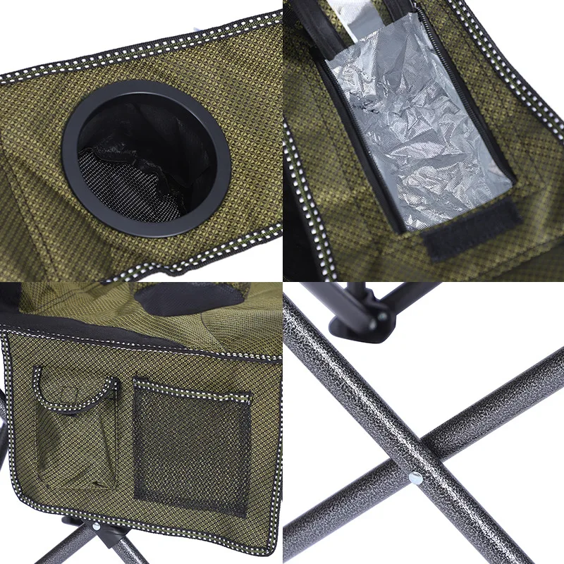 New Outdoor Camping Folding Chair Portable Heating LeisureThickened Oxford Cloth Beach Chair