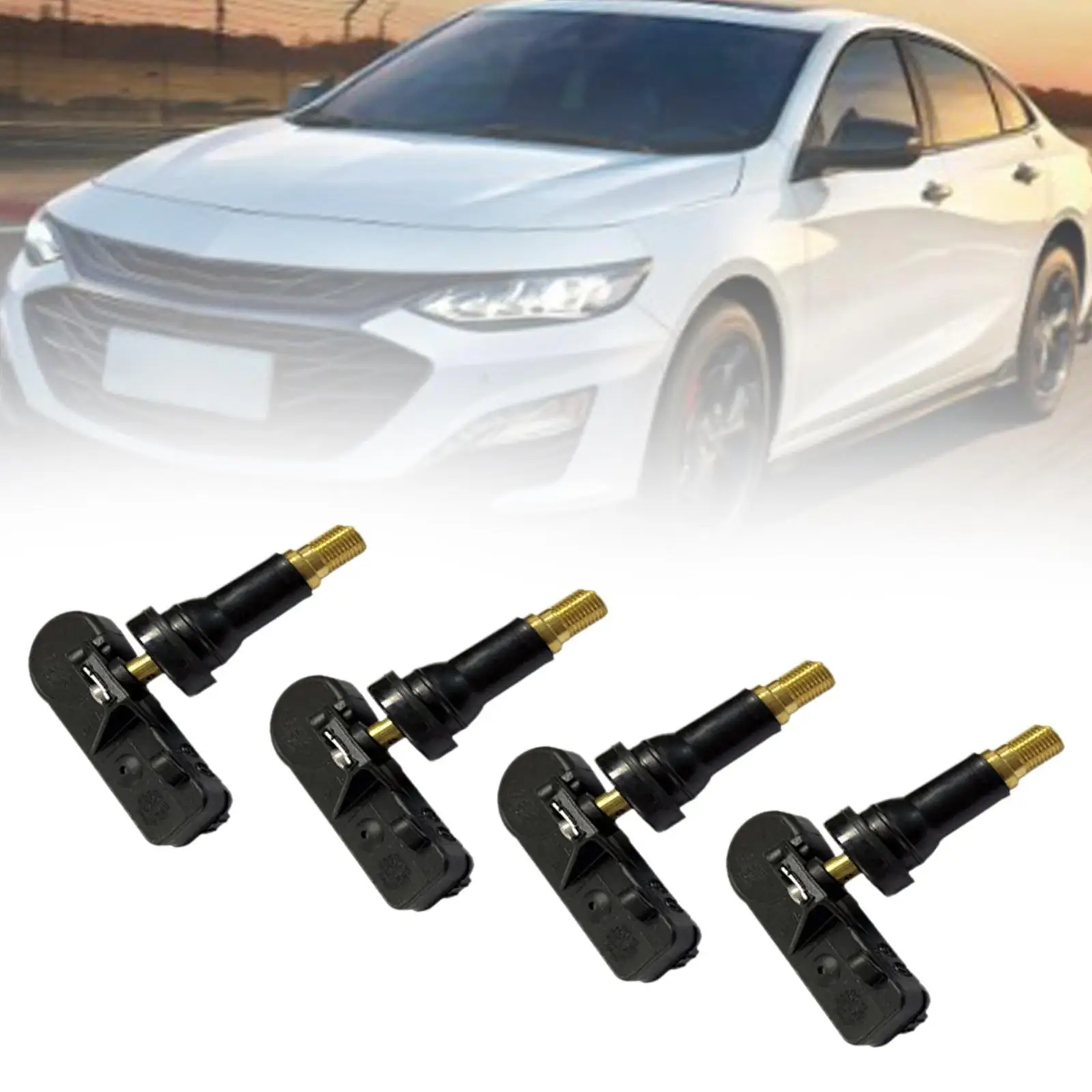 4 Pieces Tire Air Pressure Sensor 13581558 13586335 for Cadillac Escalade 2018-2007 Accessory Replace Parts Easily Install