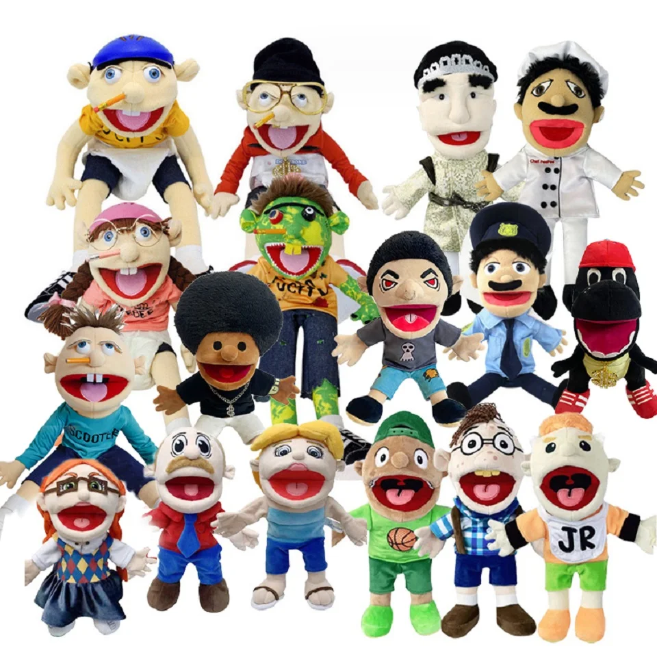 30/60cm Jeffy Hand Puppet Plush Children Soft Doll Talk Show Party Props Christmas Doll Plush Toys Puppet Kids Gift