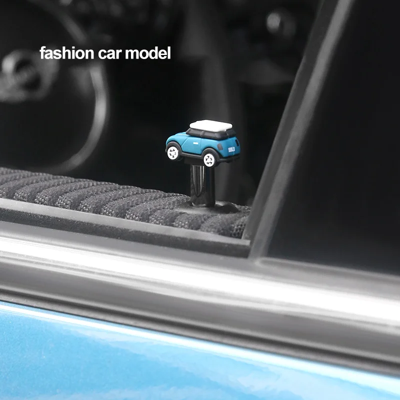 1pcs Cute Car Door Pin Decorative for BMW Mini Cooper Countryman Clubman F55 F54 F56 3D Silicone Car-shaped Interior Accessories