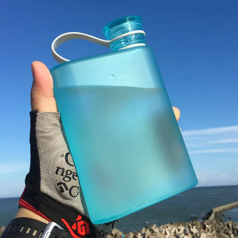 A6 Paper Water Bottle BPA FREE Plastic Flat Water Bottle Travel Flat Bottle Portable Sport Notebook Pad Drink Bottles Flask